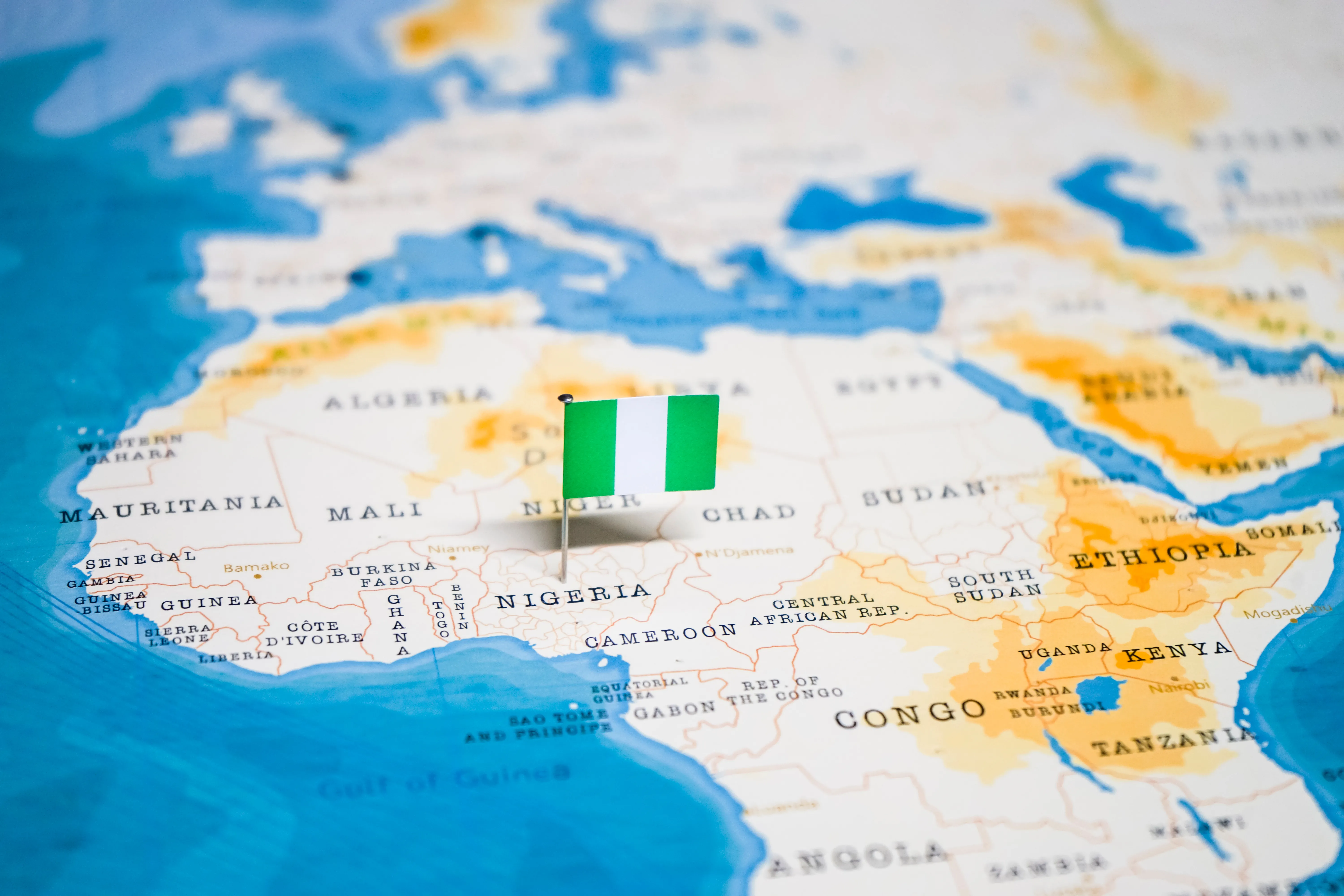 Map of Nigeria. Shutterstock