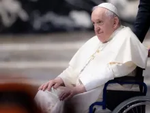 Pope Francis on July 12, 2022, said the knee pain he experienced for several months “scared me, in the sense of ‘think a little about what your future is going to be like now.’”