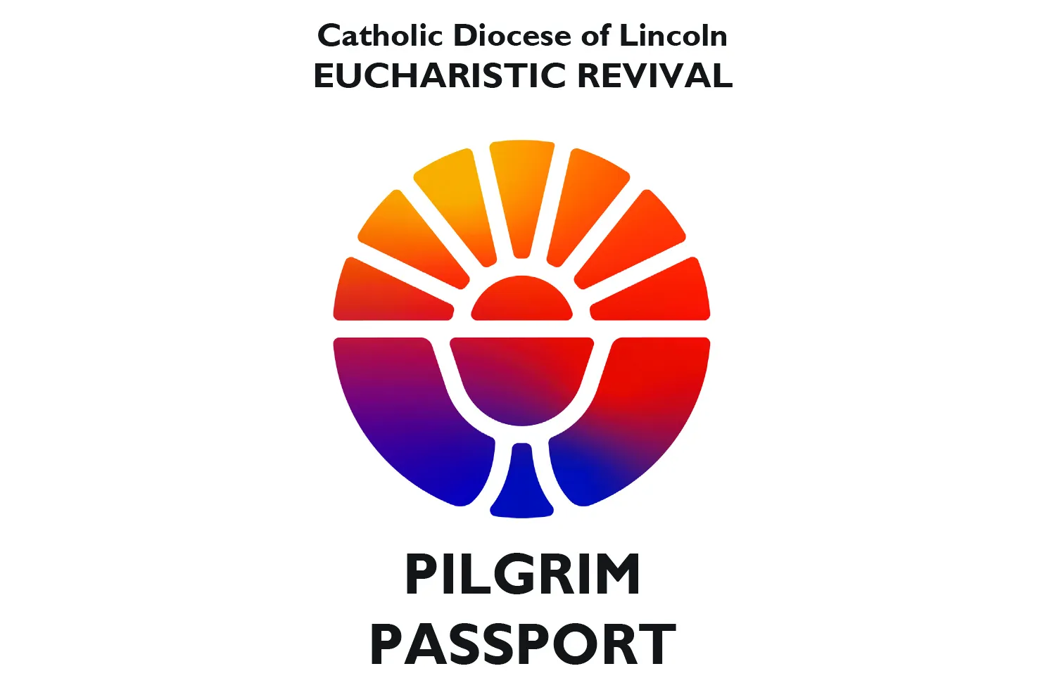 The cover of the Diocese of Lincoln's Eucharistic Pilgrimage Passport. Diocese of Lincoln