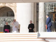Pope Francis at his Wednesday general audience in St. Peter's Square on March 15, 2023