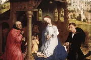 The Nativity by Rogier van der Weyden, part of the Bladelin Altarpiece.