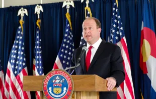 Colorado governor Jared Polis speaks at a press conference, June 11, 2020. Jesse Paul via Flickr (CC BY-NC 2.0)