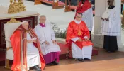 Pope Francis presided over Palm Sunday Mass in St. Peter's Square on April 2, 2023.