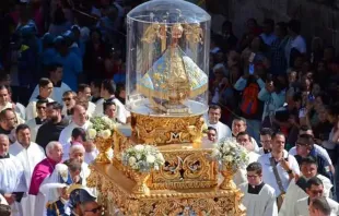 A procession of the Virgin of San Juan de los Lagos in Mexico. Credit: Courtesy of the Historical Archive of the Cathedral of San Juan de los Lagos