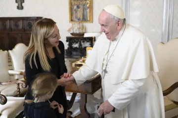 Pope Francis meets Italian Prime Minister Giorgia Meloni