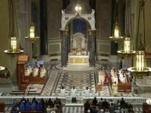 The interior of Ss. Peter and Paul Cathedral in Philadelphia during a March 25, 2022 Mass following the consecration of Russia and Ukraine to the immaculate heart of Mary.