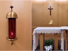 An inspector had deemed the Catholic chapel’s sanctuary candle a fire hazard.