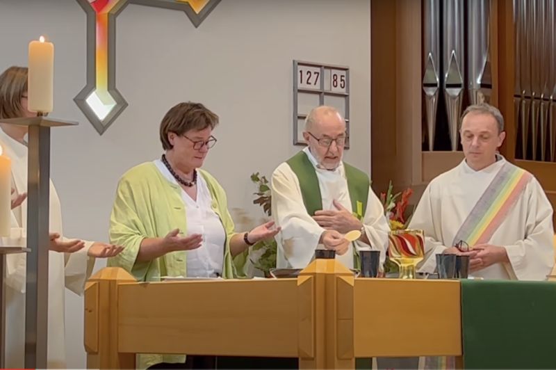 Swiss bishop reprimands clergy after viral video of woman ‘concelebrating’ Mass