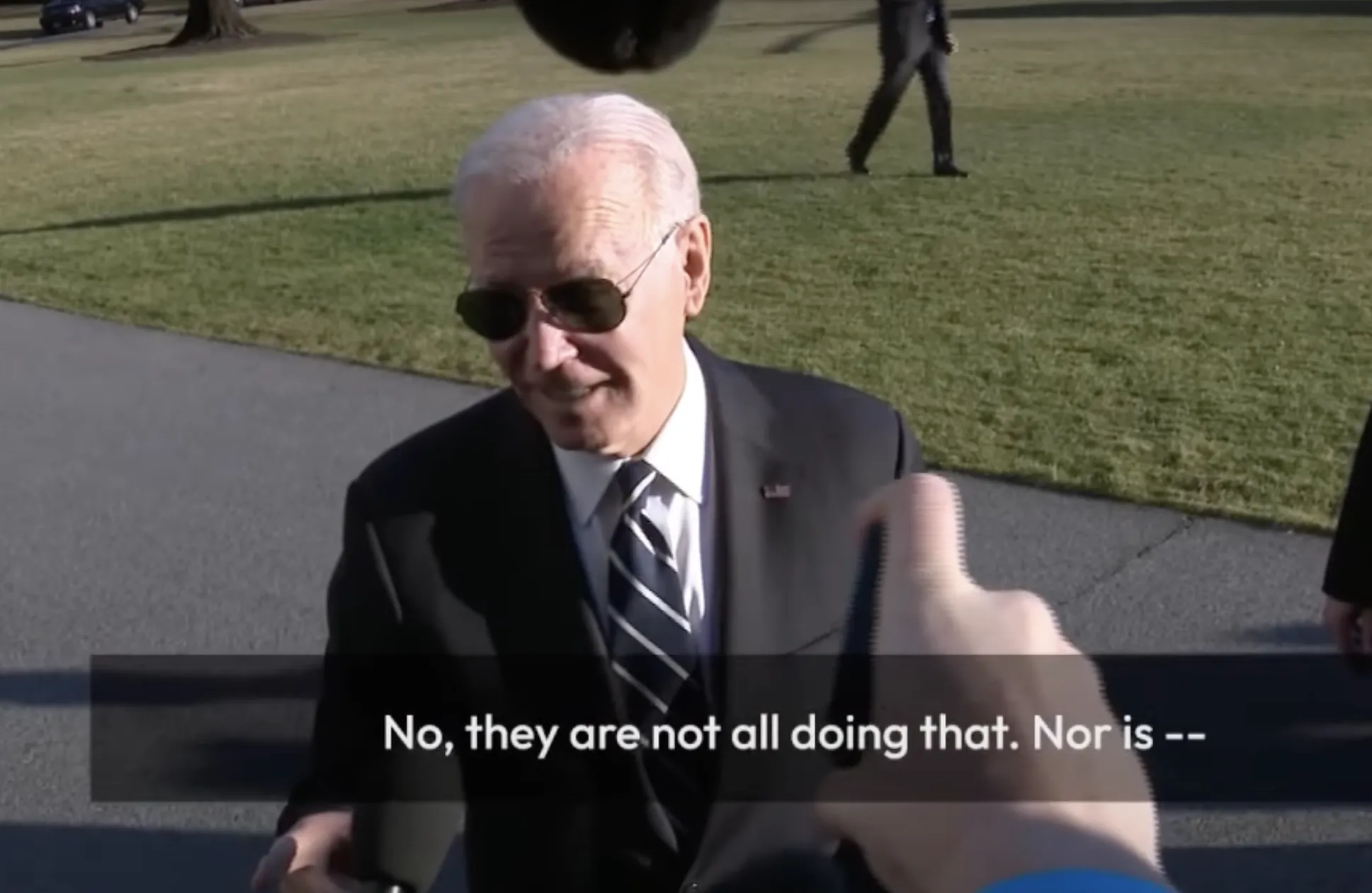 President Joe Biden responds to a question from EWTN's Owen Jensen about the Catholic bishops' position on federal funding of abortion.?w=200&h=150