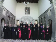 Cardinal Leonardo Sandri (front row, sixth from left) with Syrian Catholic Church leaders.