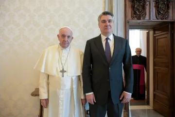 Pope Francis receives Croatia’s President Zoran Milanović at the Vatican, Nov. 15, 2021
