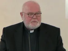 Cardinal Reinhard Marx speaks at a press conference in Munich, Germany, Jan. 27, 2022.