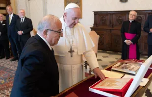Pope Francis meets with the Order of Malta's Fra' Marco Luzzago on June 25, 2021. Vatican Media