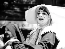 The "Sisters of Perpetual Indulgence" at an "LGBT pride" march in 1995.