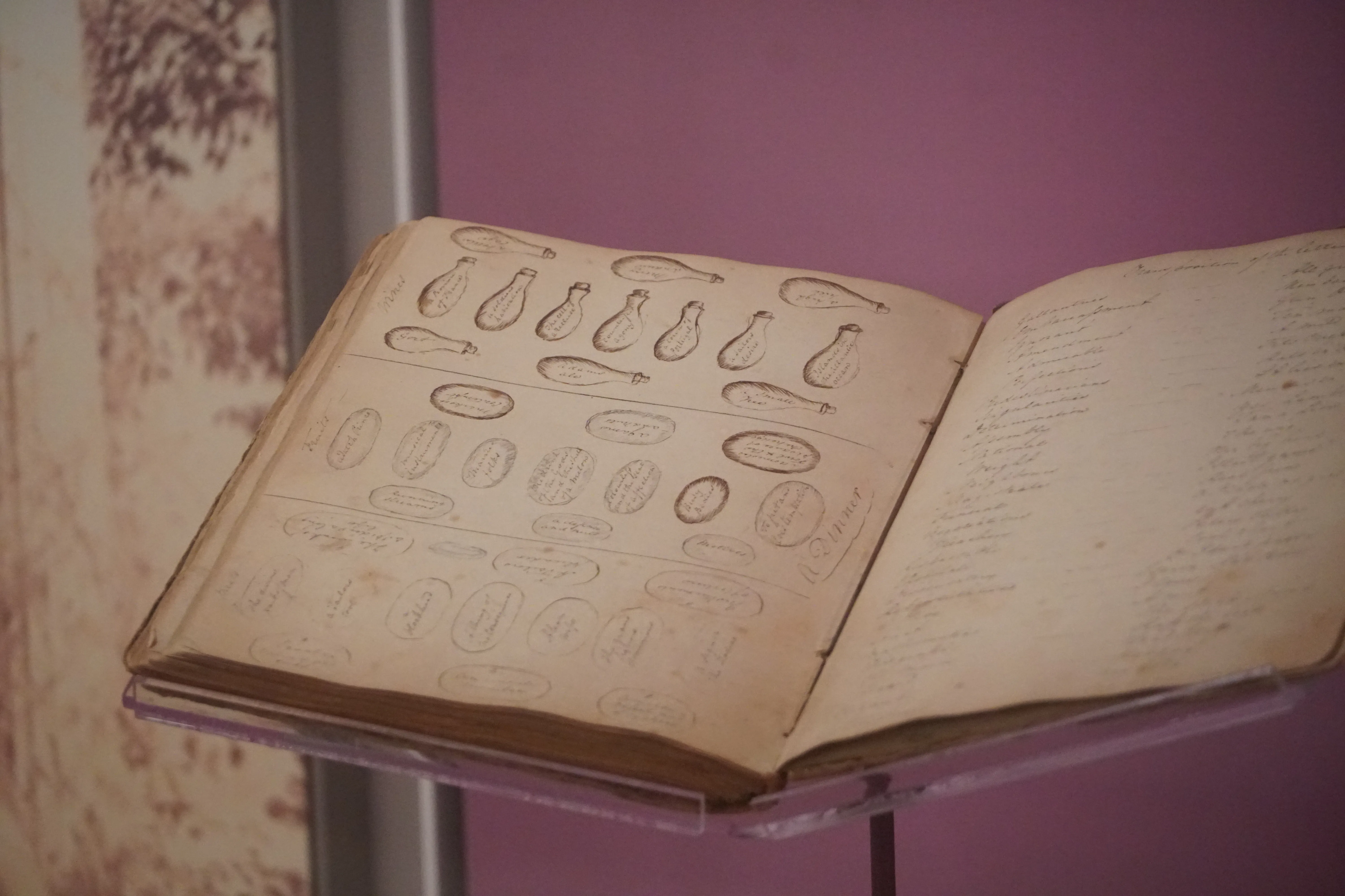 A commonplace book, one of several artifacts in the new Seton Shrine Museum. Credit: Seton Shrine