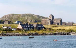 Iona Abbey and nunnery, established 563 AD on the site of the monastery founded by St. Colmcille, also known as Columba. Shutterstock