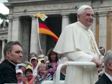 Pope Benedict XVI during audiences in Vatican in Rome