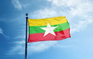 The flag of Burma (Myanmar). Creative Photo Corner/Shutterstock.