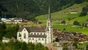 The Church of the Sacred Heart of Jesus in Lungern, Switzerland