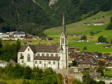 The Church of the Sacred Heart of Jesus in Lungern, Switzerland