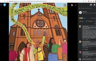A screenshot of the image at the Synod of Bishops' Facebook page null