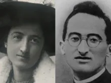 Armida Barelli and Fr. Mario Ciceri.