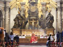 The Summorum Pontificum pilgrimage procession to St. Peter’s Basilica, and the Solemn High Mass at the Altar of the Chair in the Basilica, Oct. 30, 2021.
