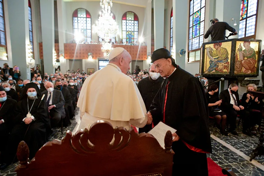 Pope Francis visits the Maronite Cathedral of Our Lady of Grace in Nicosia, Cyprus, Dec. 2, 2021.?w=200&h=150