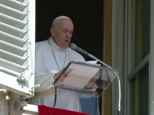 Pope Francis delivers his Angelus address at the Vatican, Sept. 19, 2021.