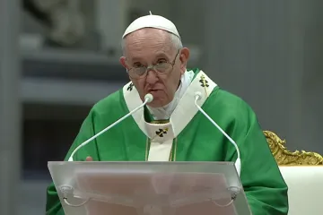 Pope Francis celebrates a Mass at St. Peter’s Basilica opening the worldwide synodal path, Oct. 10, 2021