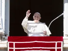 Pope Francis gives the Angelus address on Dec. 19, 2021