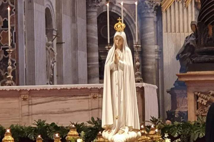 The statue of the Virgin Mary in St. Peter’s Basilica.