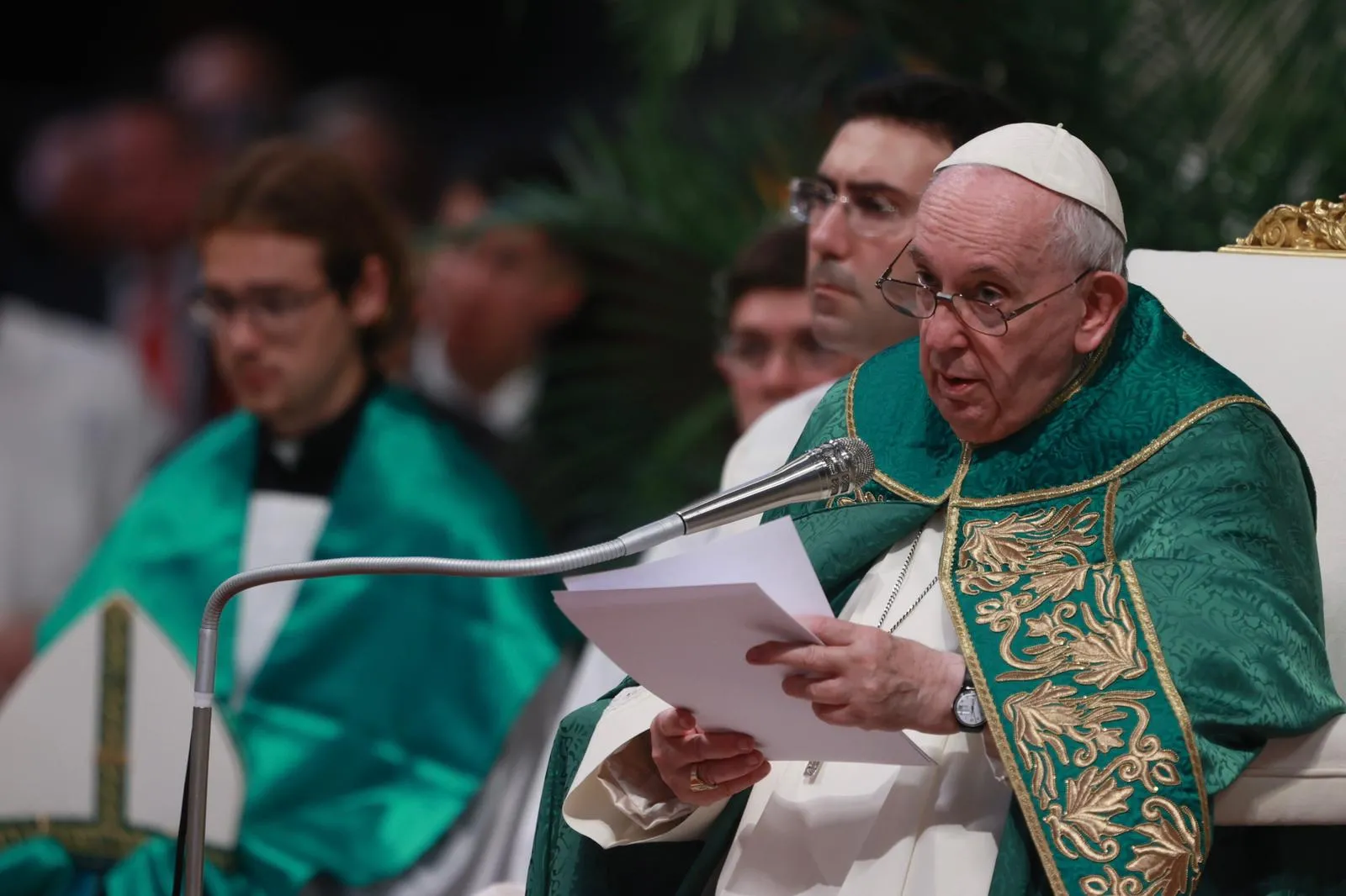 Pope Francis speaks during Mass in St. Peter's Basilica, Aug. 30, 2022.?w=200&h=150
