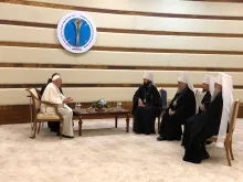 Pope Francis meeting with Metropolitan Anthony of Volokolamsk and representatives of the Russian-Orthodox Church in Nur-Sultan, Kazakhstan, Sept. 14 2022