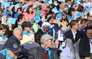 Participants at the outdoor Mass in Nur-Sultan, Kazakhstan, on Sept. 14, 2022 Rudolf Gehrig / CNA Deutsch