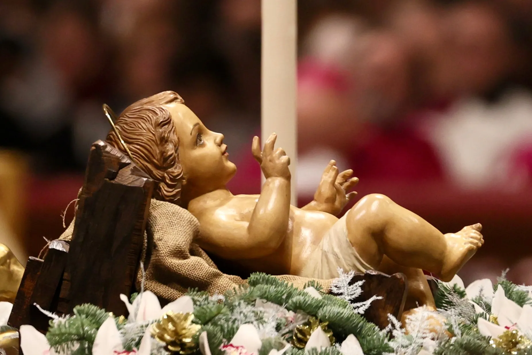 Christmas Mass in St. Peter's Basilica Dec. 24, 2022. Credit: Daniel Ibanez/CNA.